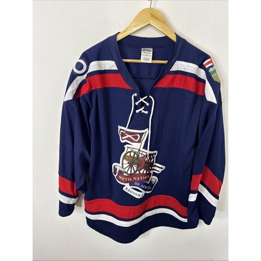 Metis Nation Of Alberta Men M‎ Hockey Jersey Gladue Name Plate
